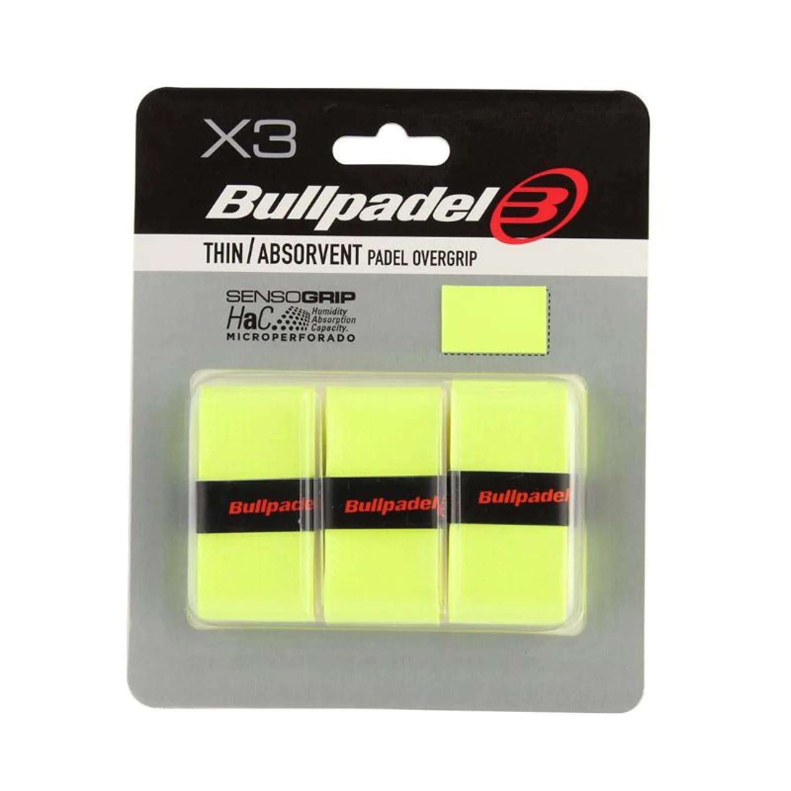 Bullpadel GB1705 Senso perforowane fluo 3 szt. yellow