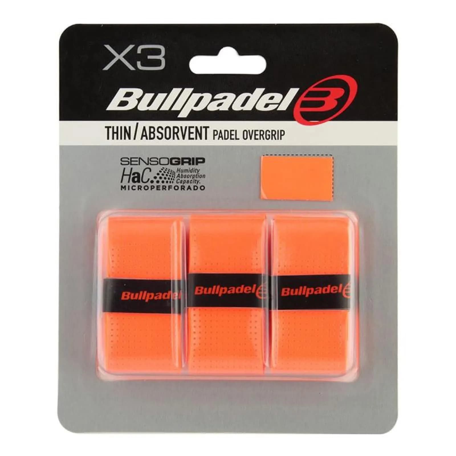 Bullpadel GB1705 Senso perforowane fluo 3 szt. orange
